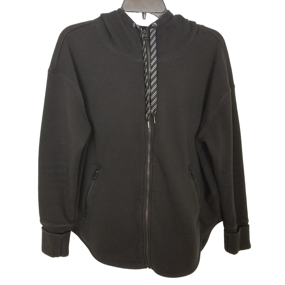 Athleta Women Zip Up Hoodie Sz S Black Athletic Fleece Gym School